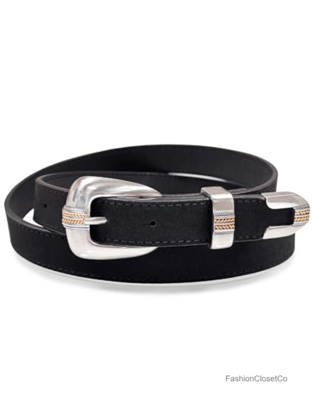 Women's Suede Leather Dress Belt 1" Wide Casual Skinny Waist